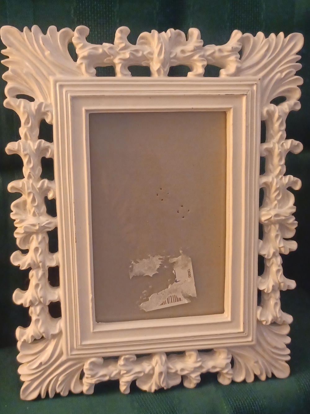 Ornate White Decorative Photo Frame - Classic Baroque Style